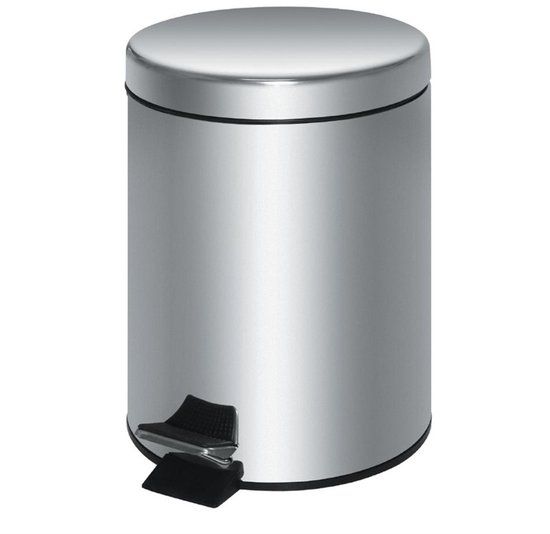 Geen Pedaalemmer RVS 20ltr zilver