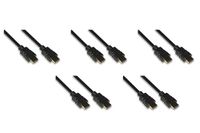 LINK LKCHDMI0505 HDMI-kabel, 0,5 m, 4 K x 2 K, voor PC, notebook, HDTV etc. - vergulde contacten - zwart - Full HD / 4K video-overdracht - 5 stuks
