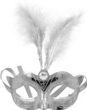 Folat Party Products Folat Masker Venetiaans 23 Cm Metallic Zilver One-size