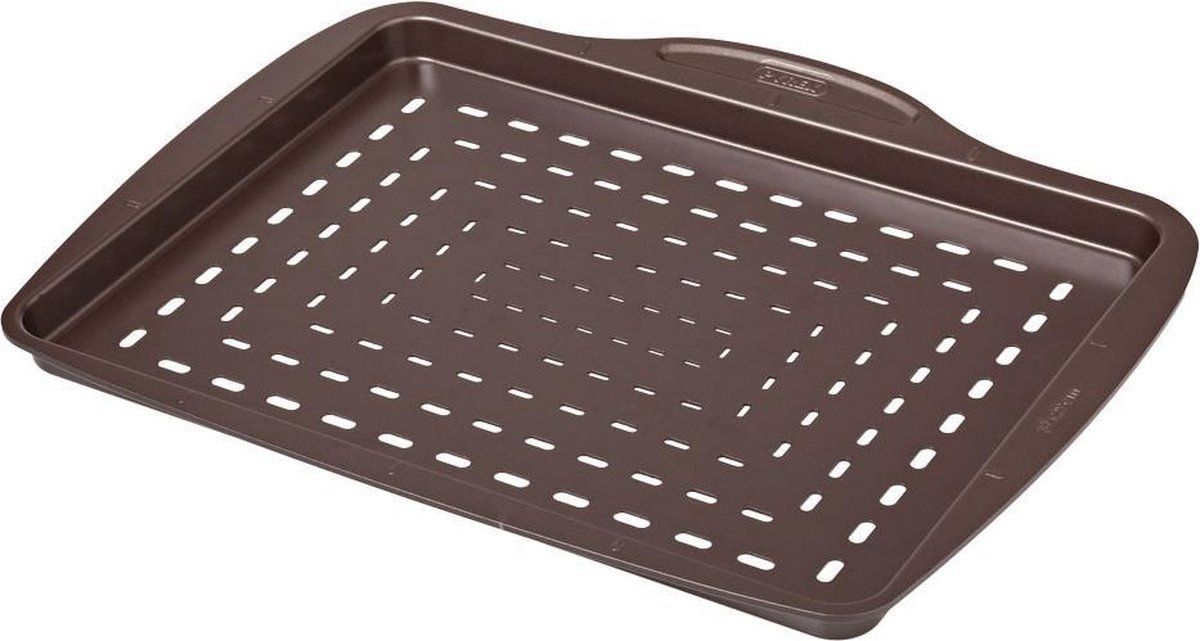 Pyrex Asimetria Pizzaplaat - Metaal - 37x34 cm - Bruin