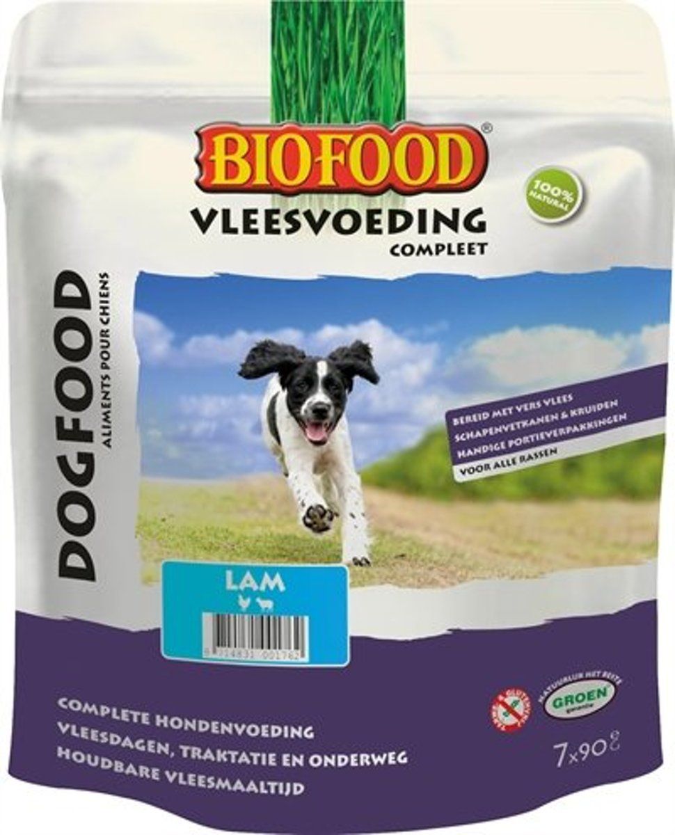 BIOFOOD Vleesvoeding Lam/Rijst - 630GR