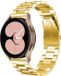 By Qubix - Stalen schakelband - Goud - 18mm - Geschikt voor Garmin Venu 3s / Vivoactive 4s / Venu 2s / Vivomove 3s / Forerunner 255s / 265s