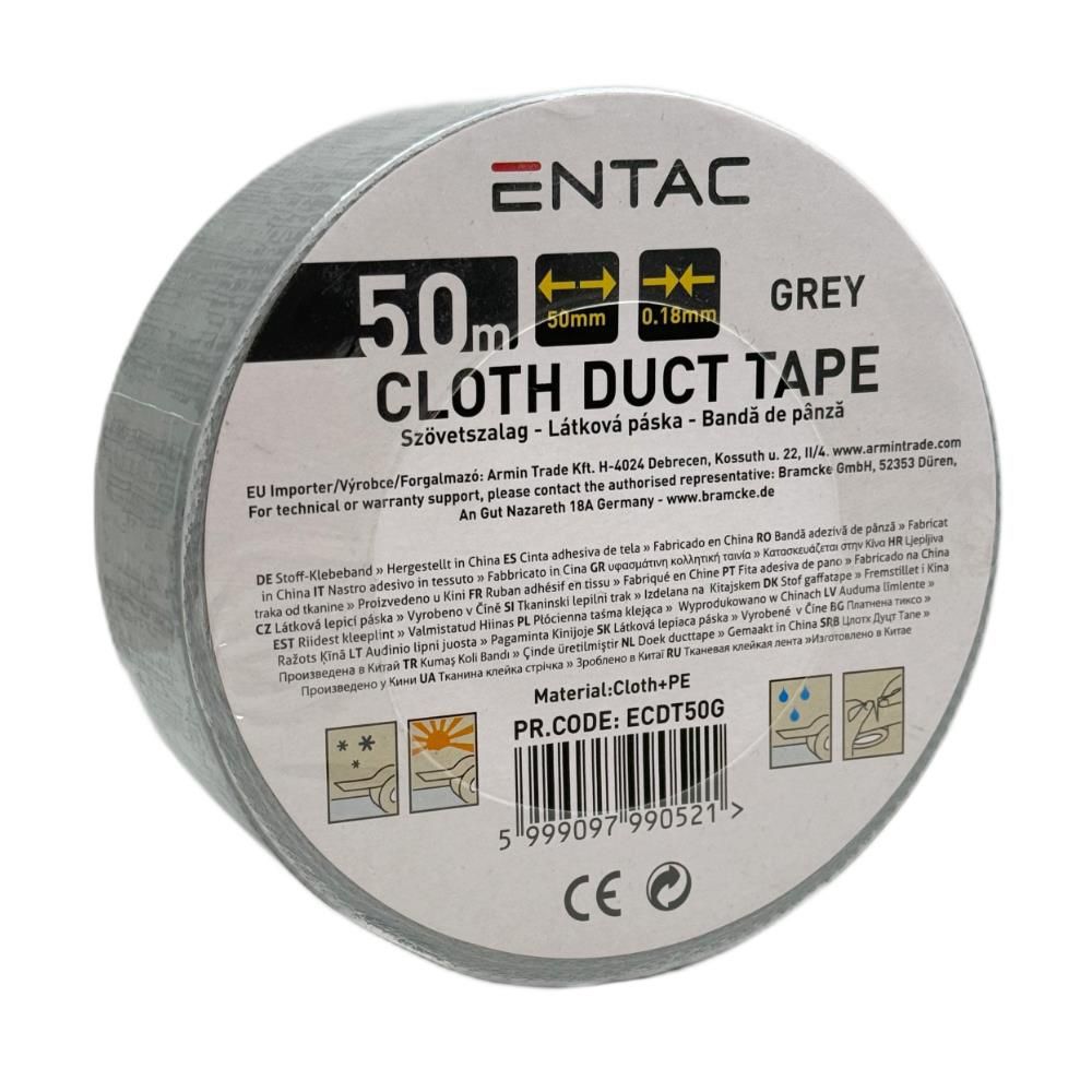 Enzo Entac Reparatietape 50mm rol 50m grijs - 4139554