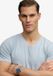 Superdry Classic Cotton Linen Vee T-shirt Blauw Mannen Maat M