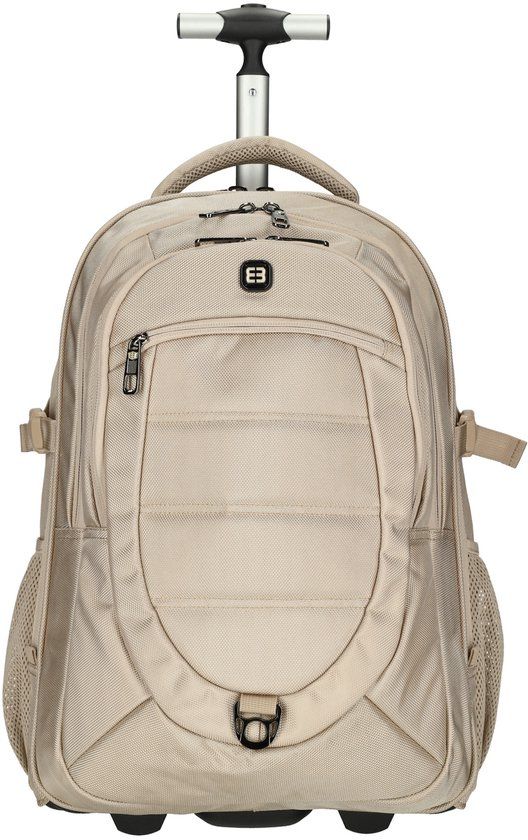 Enrico Benetti Cornell Laptop Rugzak Trolley 17 inch - Champagne