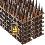 KADAX Plastic Bird Defense, 51 x 4 x 3.5 cm, 3 Rows, Black/Brown/Silver/White