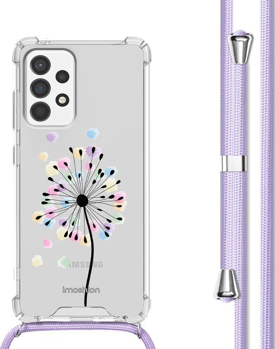iMoshion Hoesje Samsung Galaxy A53 - Design Hoesje met Koord - Sandstone Dandelion
