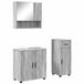 vidaXL Meuble de salle de bain 3 pièces Gris Sonoma Bois composite & Métal