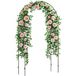 Mobliva Arche de jardin, arche pour rosiers grimpants, treillis pour rosiers, métal, noir, 1,40 x 0,40 x 2,40 m