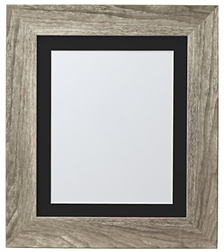 FRAMES BY POST Hygge Fotolijst, kunststof glas, grijze as met zwarte houder, 20 x 20 inch afbeelding formaat 40 x 40 cm