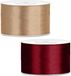Merkloos Sierlinten/cadeaulinten/satijnen linten - Set 2x stuks - goud en donkerrood - 38 mm x 25 meter
