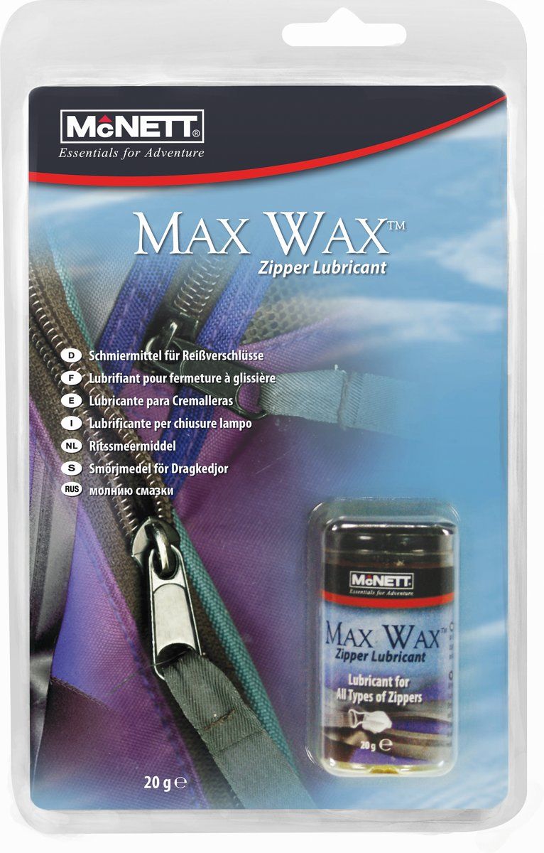 McNett Max Wax ritssluiting Rits Smeermiddel 20g 2019 Wintersport Accessoires