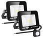 Éclairage extérieur LED avec 2 x 10W, détecteur PIR, protection IP66 et 1000 lumens, blanc froid