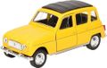Goki Modelauto Renault 4 - geel - 11 cm - schaalmodel auto - schaal 1:34 - pull-back motor - speelgoed