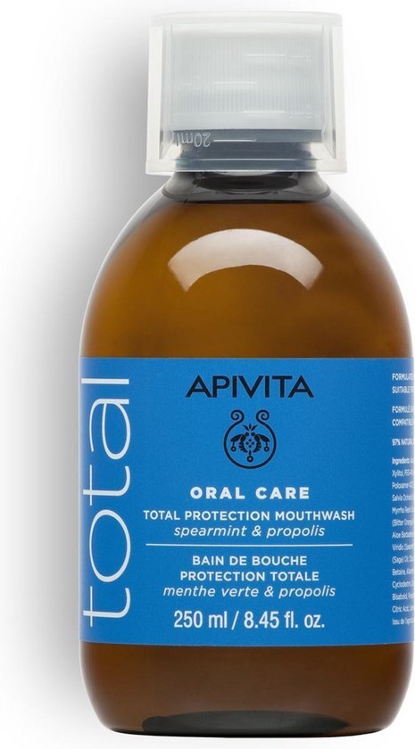 Apivita Oral Care Total Protection Mouthwash Spearmint & Propolis 250 ml