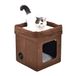 Amazon Basics Kattenhuis, opvouwbaar, 38 x 38 x 43 cm, bruin