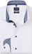 OLYMP Luxor modern fit overhemd - mouwlengte 7 - popeline - wit met blauw contrast - Strijkvrij - Boordmaat: 39 (EU maat: M)