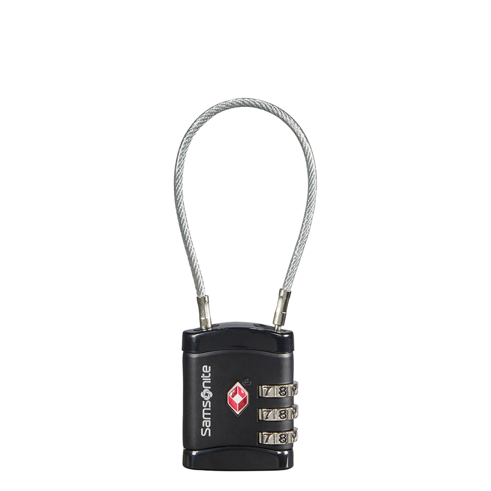 Samsonite Accessoires Cablelock 3 Dial TSA black (TSA) kofferslot Zwart