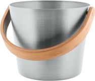 Rento Sauna Emmer met een beugel van bamboehout - Aluminium Naturel (5L)