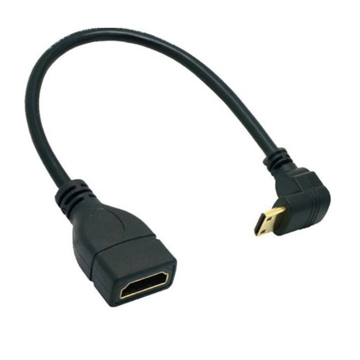 Coretek Mini HDMI naar HDMI Adapter - Haaks - 0.15 meter