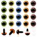 OEM Veiligheidsogen 17 mm, 20 stuks, kunststof, 5 kleuren, met ringen