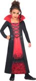 Amscan Verkleedjurk Rose Vampiress Meisjes Rood/zwart Mt 10-12 Jaar