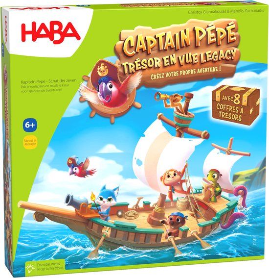 Haba bordspel Captain Pépé piratenavontuur en schatzoeken