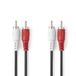 Nedis CAGL24200BK20 câble audio 2 m 2 x RCA Noir