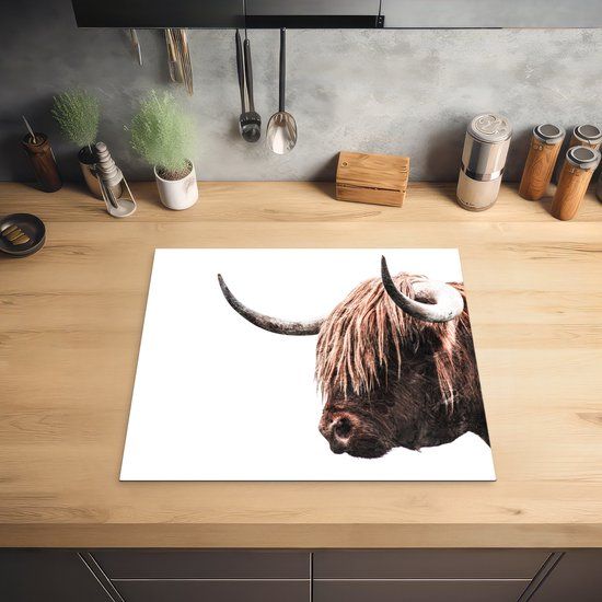 KitchenYeah® Inductie beschermer 59x51 cm - Schotse Hooglander - Inductiebeschermer