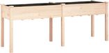 vidaXL Plantenbak met voering 203x53x76 cm massief vurenhout