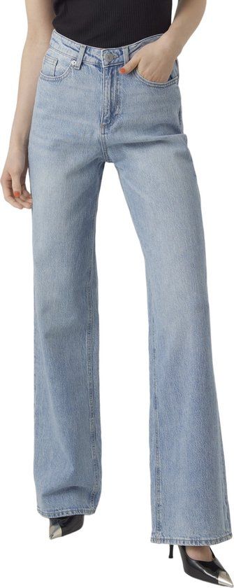 Vero Moda VMTESSA HR Wide Jeans - Light Blue Denim - W27/L34