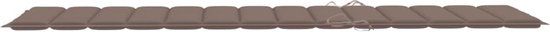 vidaXL Ligbedkussen 200x70x3 cm Oxford stof Taupe