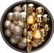 Bellatio Decorations Kerstballen mix - 74-delig - parel champagne en goud - 6 cm - kunststof