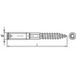 TOOLCRAFT 1069954 Tirefond M6 60 mm Inox A2 100 pièce(s)