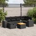 Maison Exclusive - Ensemble de meubles de jardin 7 pièces avec canapé et coussins, noir, en polyrotin