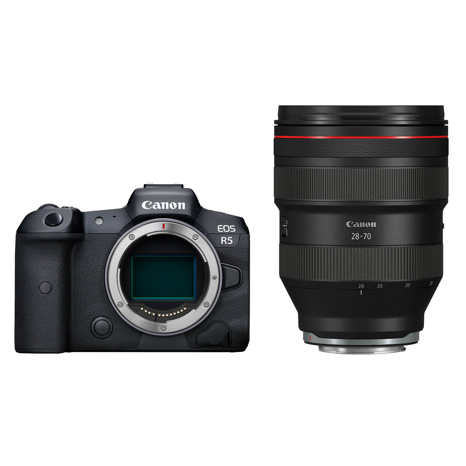 Canon Canon EOS R5 systeemcamera Zwart + RF 28-70mm f/2.0L + EF-adapter