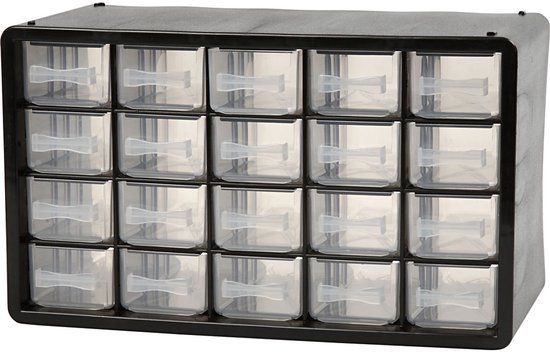 raaco Opbergsysteem Plastic 20 Lades 18,4x30,5x14,9cm