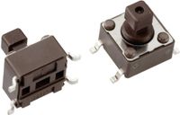 Mentor 1254.1007 Bouton-poussoir 12 V/DC 0.05 A 1x hors/(en) Momentané 1 pièce(s) Marron