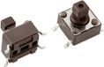 Mentor 1254.1007 Bouton-poussoir 12 V/DC 0.05 A 1x hors/(en) Momentané 1 pièce(s) Marron