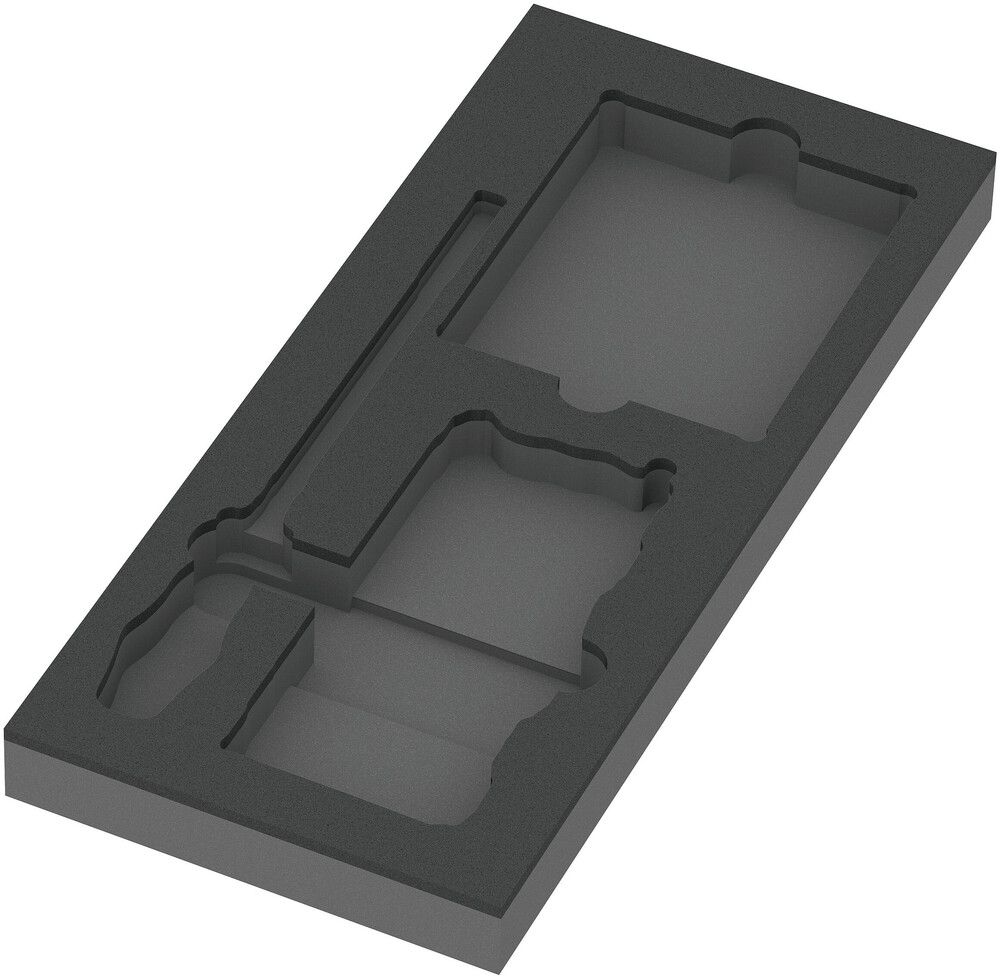 Wera 9850 Schuimrubberen inzetstuk voor Kraftform Kompakt en Tool-Check PLUS Set 1, zonder gereedschap, 172 x 30 x 392 mm - 05137350001