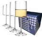 Set de 4 verres à vin carrés élégants en cristal