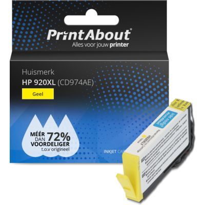 PrintAbout 920XL (CD974AE) Yellow Ink Cartridge - High Capacity - Compatible with HP