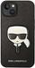 Karl Lagerfeld iPhone 14 Plus Backcase hoesje - Effen Zwart - TPU