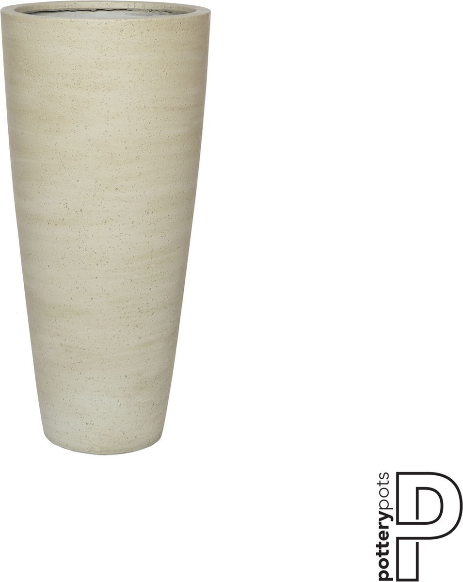 PotteryPots Plantenbak Beige D 37 cm H 80 cm