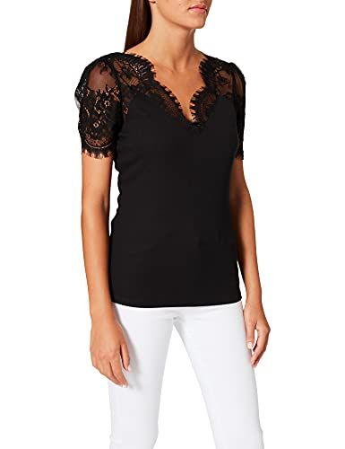 Morgan Top with Lace - Black
