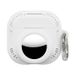 Apple Coque en silicone 2-en-1 pour AirPods 5/4/AirTag avec mousqueton - Blanc