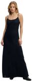 Superdry Bias Cut Maxi Slip Jurk Zwart