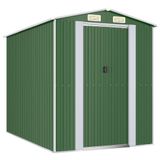vidaXL Tuinschuur Groen Staal 274 x 223 cm
