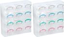 Merkloos Hobbybox/sorteerbox - 4x stuks - 12-vaks - 20 x 22 cm - hobby opberger/sorteerder