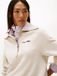 Tommy Hilfiger Dames CLASSIC SCRIPT FLEECE Halve Rits WW0WW46632 Sweatshirt à demi-fermeture éclair, beige, L